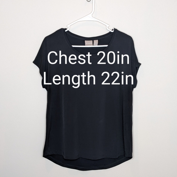 Chico's Black Short Sleeve Shirt 1 M 8 - Picture 3 of 6